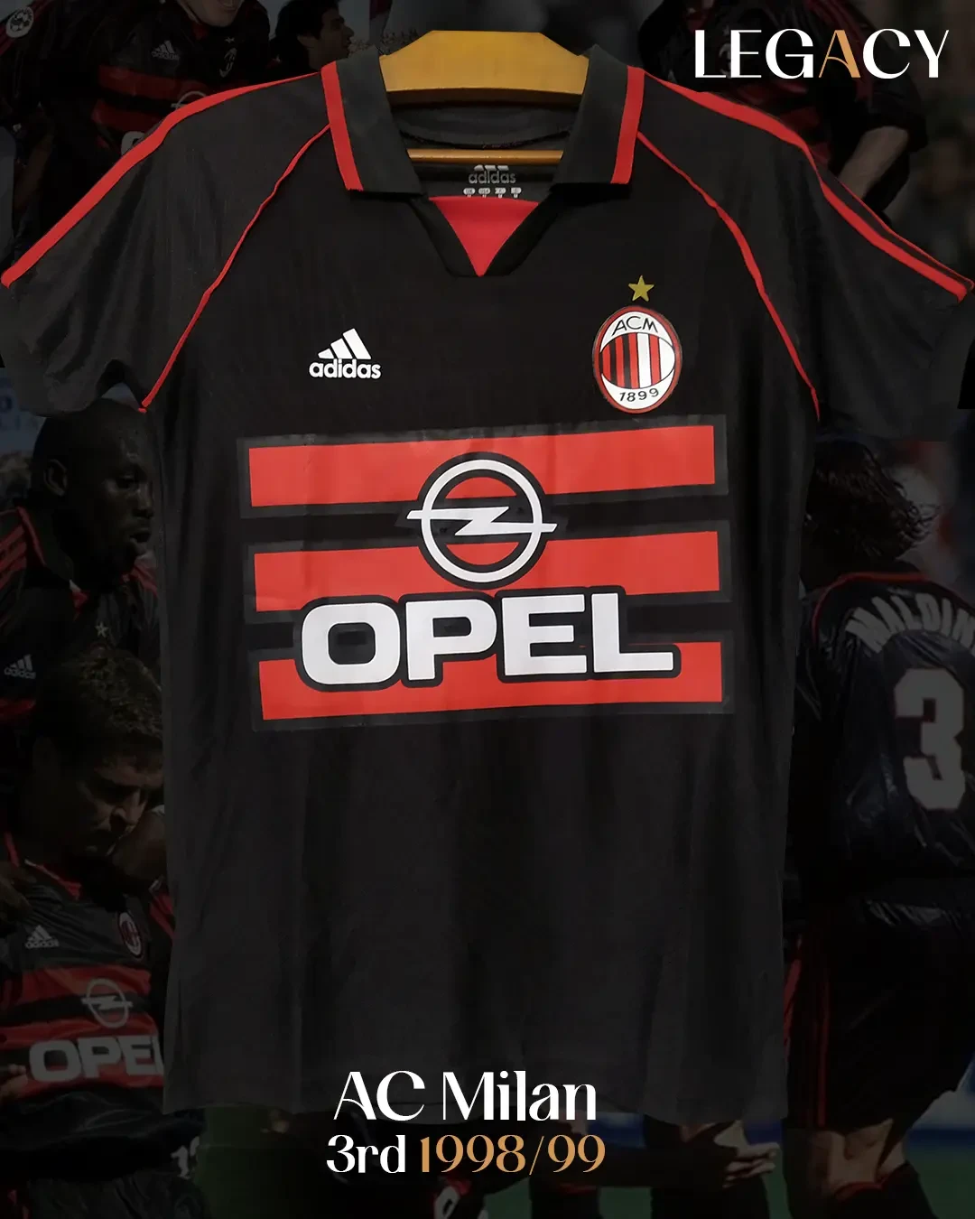 AC Milan 1998/99 3rd jersey - Maldini