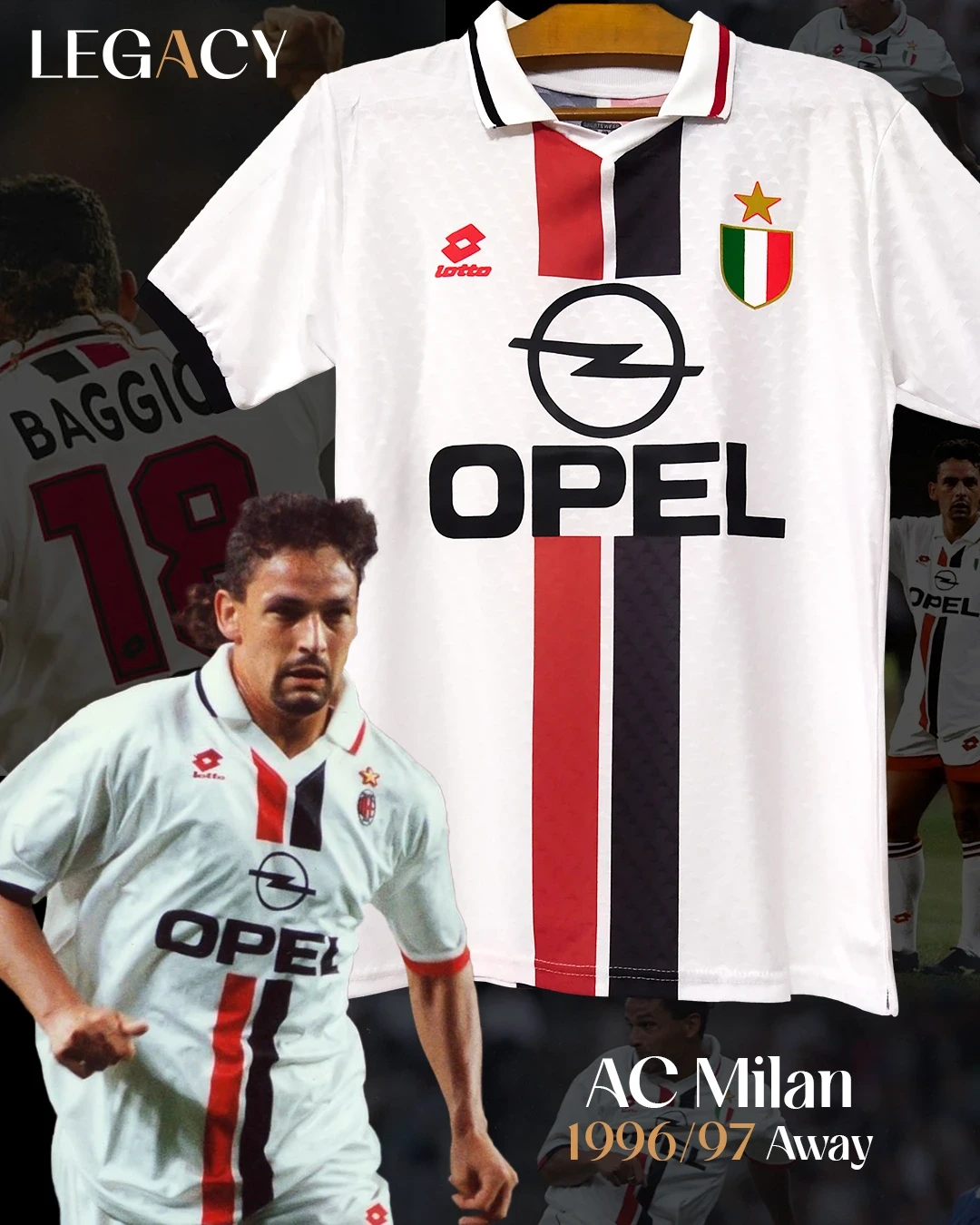 AC Milan 1996/97 Away - Baggio